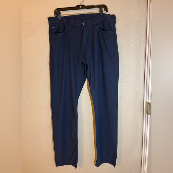 Men's Canali Luxury Navy Trousers, Regular Fit Size 38